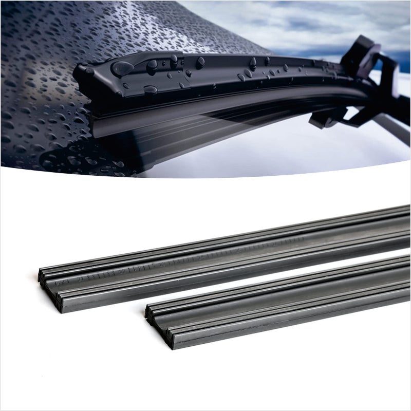 BERG REGEN 26 inch Frameless Adjustable Size of Universal 4 PCs Refills Replacement Windshield Wiper Refills Replacement for Tesla Toyota Hyundai Honda Front & Rear Windshield Wiper Baldes Rubber Strips - Image 3